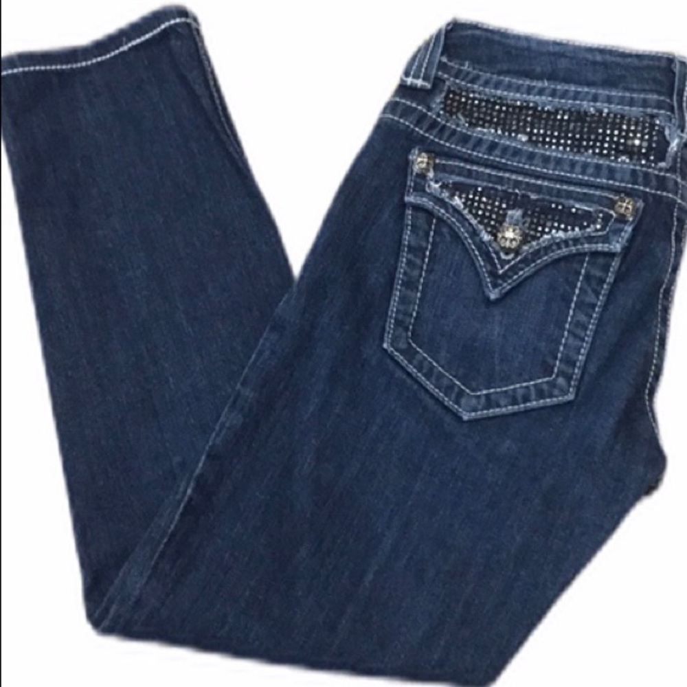 Miss Me Women’s Bejeweled Skinny Jeans Size 27 EUC